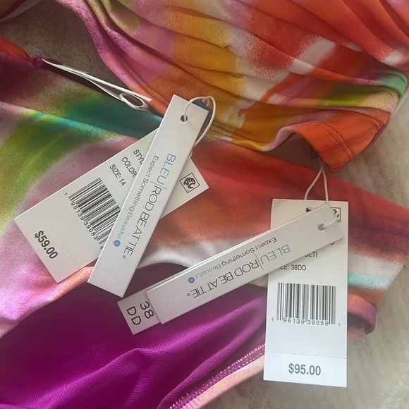 Bleu by Rod Beattie Women's Splash Out Shirred Bikini Top and Bottom - Picture 13 of 14